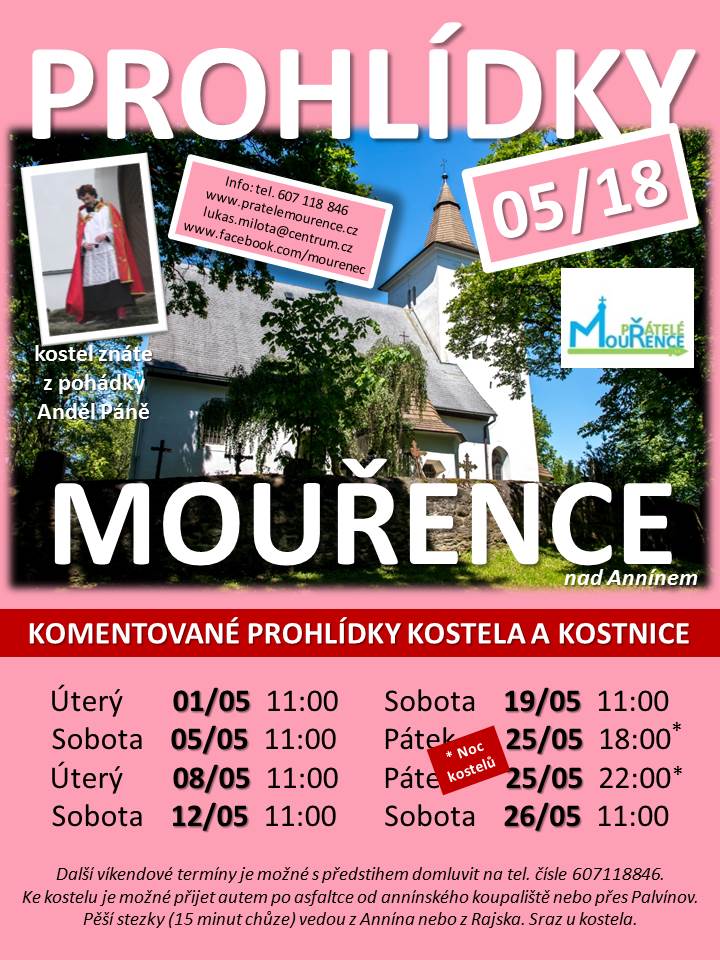 prohlidky mourence - kveten 2018